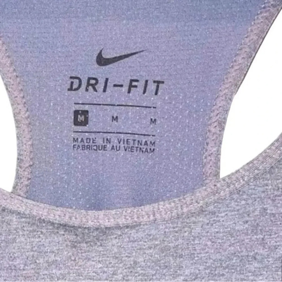 WOMENS NIKE DRI FIT RACERBACK GREY TANK SIZE MEDIUM - Picture 8 of 10